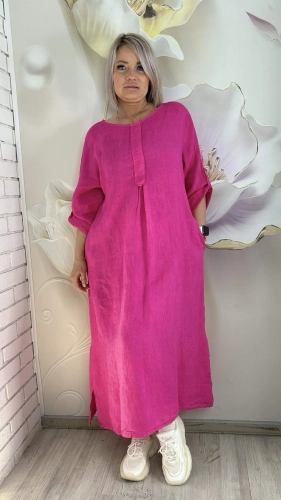 Платье свободное из Италии розового цвета MODLAV ML5172-26