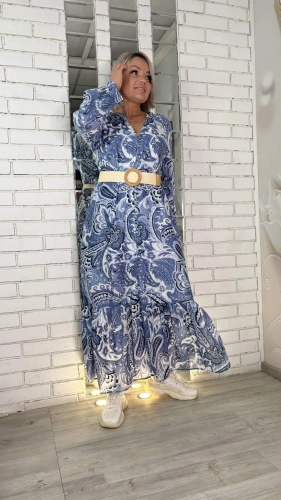 Платье нарядное из Индии синего цвета MODLAV ML5173-7