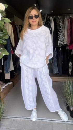 Костюм в стиле Boho из Италии белого цвета MODLAV ML5302-1