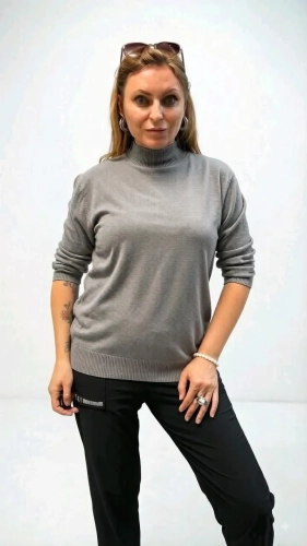 Джемпер с горлом серого цвета MODLAV ML6846-29