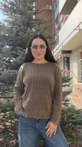 Джемпер стильный коричневого цвета MODLAV ML6936-36