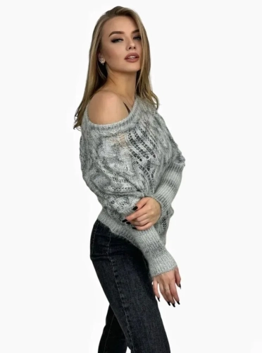 Джемпер ажурный зеленого цвета MODLAV ML6991-783